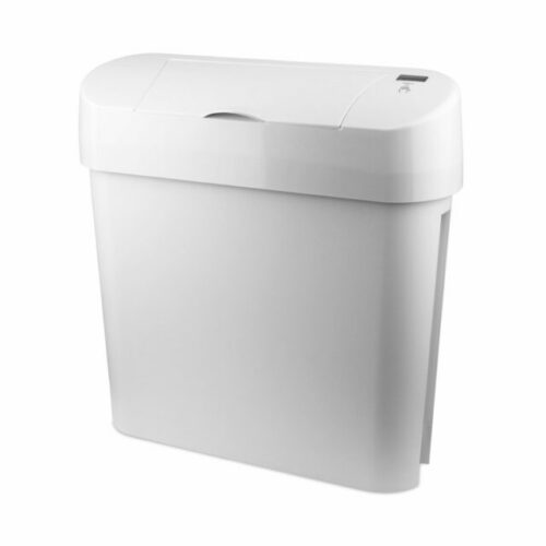Automatic Sanitary Bin 15 Litre - Ladies Room Hands Free Sensor Female Hygiene Waste Bin (White)