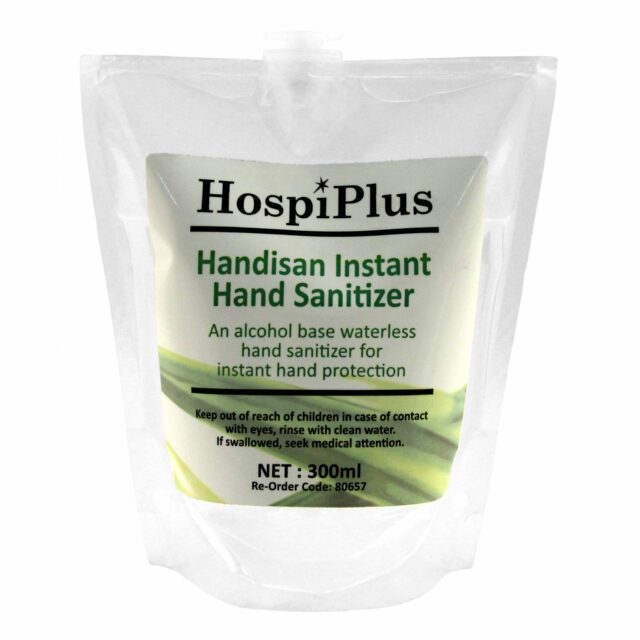 HandiSan Alcohol-Based Instant Hand Sanitiser Spray Refill Pouch, 300 mL