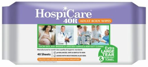 HospiCare 40R Body Wipes 40 Large sheets