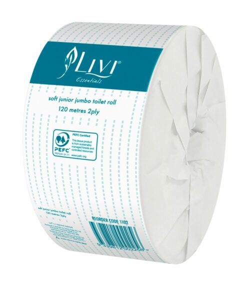 Livi Essentials Junior Jumbo Toilet Roll 2ply 120m - 1102