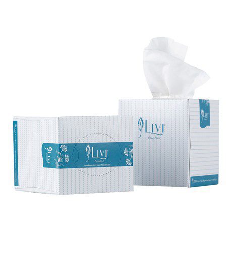 Livi Essentials Facial Tissue Cube Box, Hypoallergenic, 2ply 90s – 1304