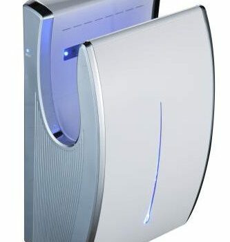 EuroMAX Premium Hand Dryer White With Chrome Panels