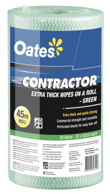 Contractor Extra Thick Wipes on a Roll – Green