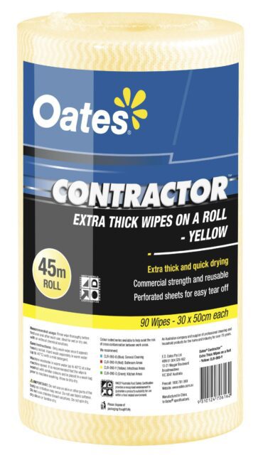 Contractor Extra Thick Wipes on a Roll – Yellow