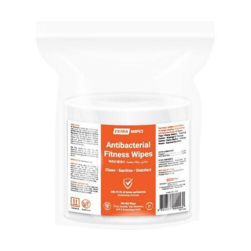 Extra Antibacterial Fitness Gym Wipes, Surface Sanitising and Disinfecting, 900 sheets