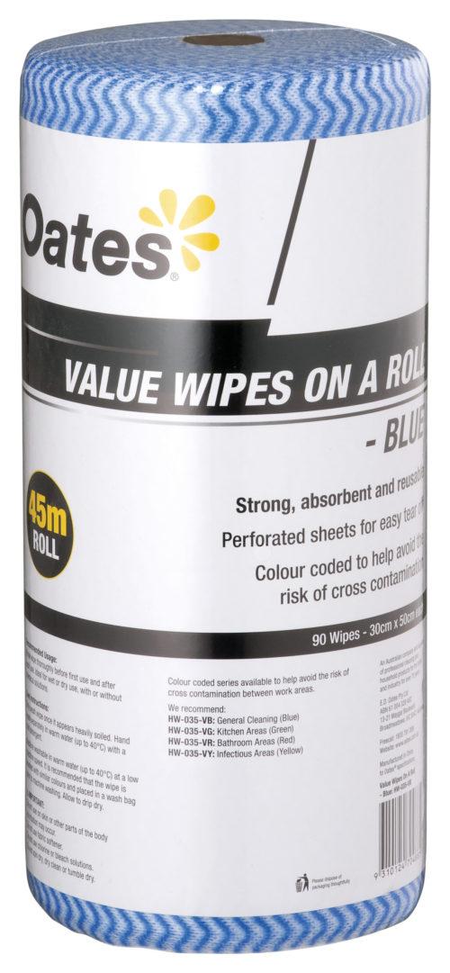 Value Wipes on a Roll - Blue