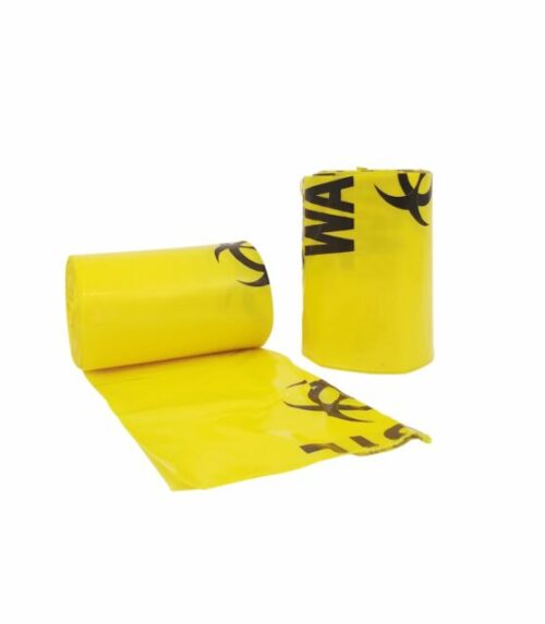75 L Yellow Clinical Waste Bags Roll, 250 Bags