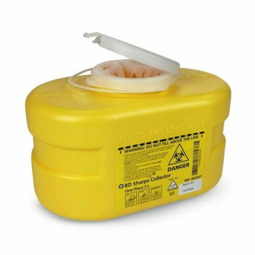 Sharps Container 3 L Non-Spill Screw Top Lid