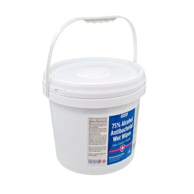 Extra Antibacterial 75% Alcohol Wet Wipes Bucket 900 sheets