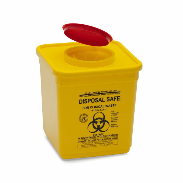 Sharps Container 4.75 L Non-Spill Snap on Lid