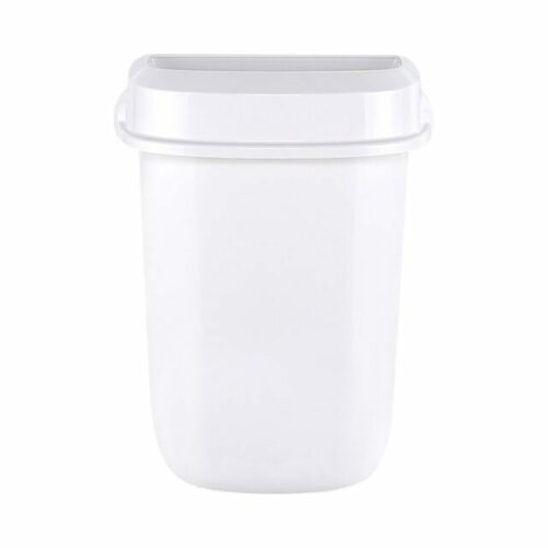 Multi Curved Trash Bin, Floor Standing or Wall Mounted, White, 32 L
