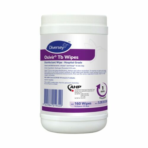 Oxivir Tb Hospital Grade Disinfectant Cleaner Wipes Tub, Small, 160 Sheets