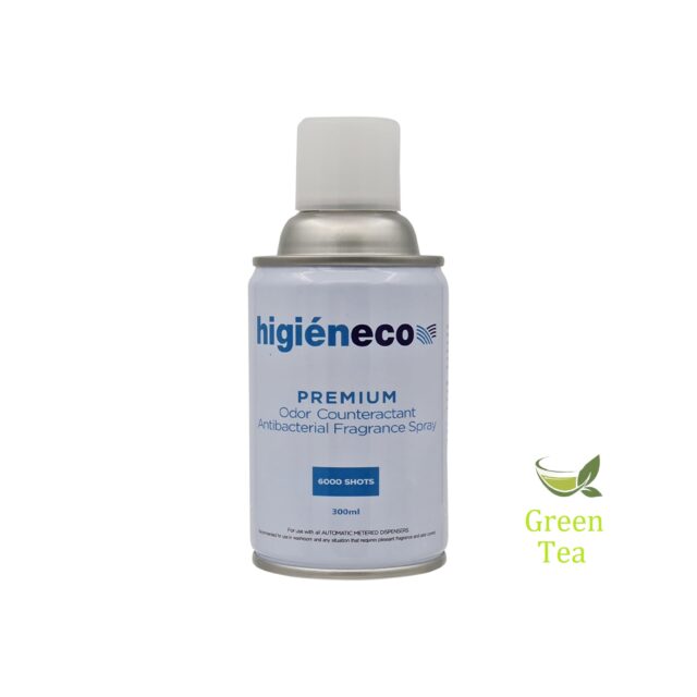 Higieneco Green Tea Automatic Spray Air Freshener Fragrance Refill, Antibacterial, 300 mL