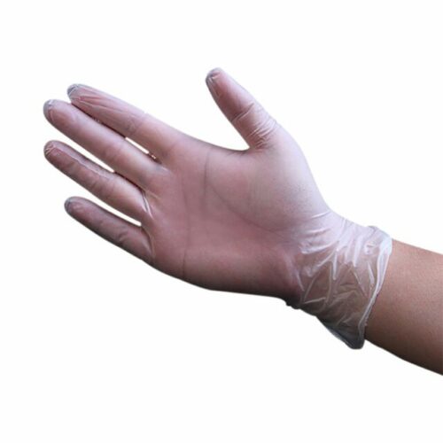 HospiPlus Vinyl Powder-Free Gloves, Clear, Large
